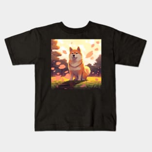 Dreamy Shiba Inu Kids T-Shirt